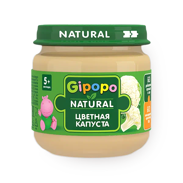 Пюре овощное Gipopo Natural цветная капуста с 4 месяцев