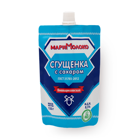Молоко сгущённое с сахаром «Мари молоко»