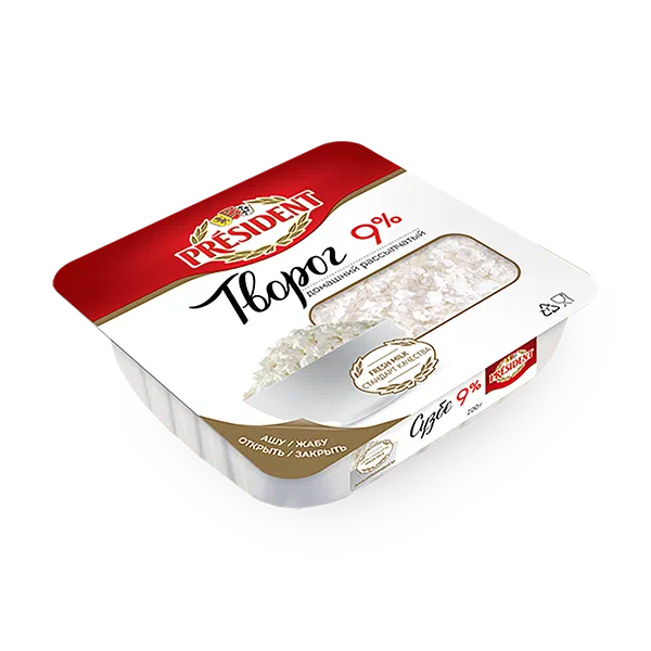 Творог Домашний Рассыпчатый 9% President