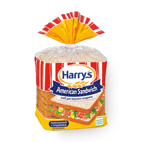 Хлеб Harry's American Sandwich с отрубями для сэндвичей