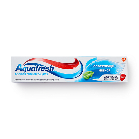 Зубная паста Aquafresh Формула тройной защиты освежающе-мятная