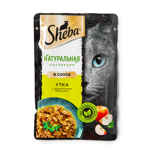 Корм для кошек Sheba утка с яблока­ми