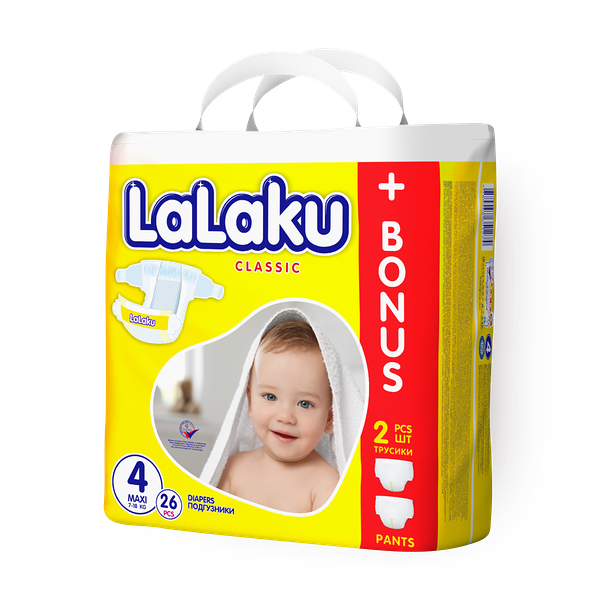 Подгузники Lalaku Giga мини размер 4 7-18 кг