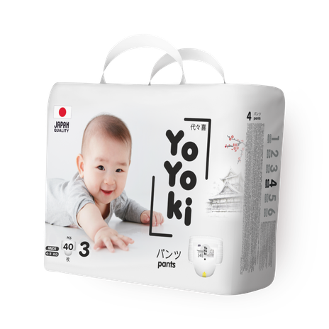 Подгузники-трусики Yoyoki размер 3 4-8 кг