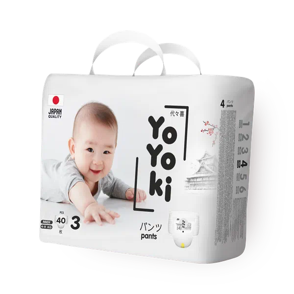 Подгузники-трусики Yoyoki размер 3 4-8 кг