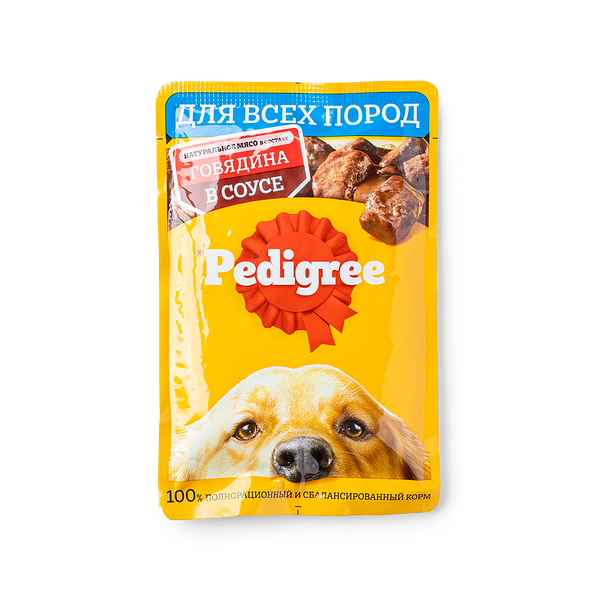 Корм для собак Pedigree с говяди­ной в соусе