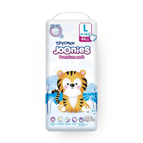 Подгузники-трусики Joonies Premium Soft L 9-14 кг