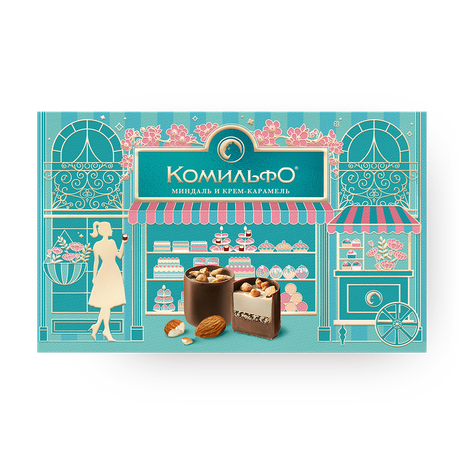 Конфеты шоколадные «Комильфо» миндаль и крем-карамель, 116 г — купить с ...