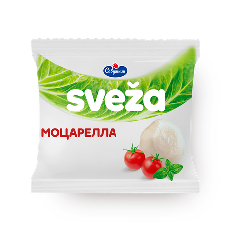 Сыр Моцарелла Sveza «Савушкин», 250 г — купить с доставкой из Яндекс Лавки