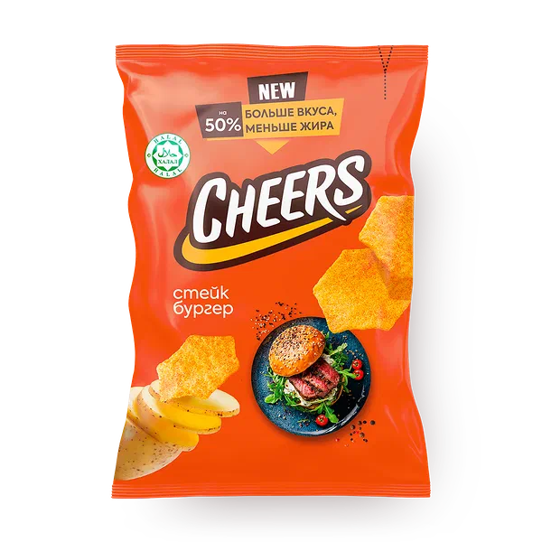 Чипсы картофельные Cheers со вкусом Стейк бургер