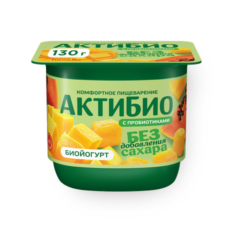 Йогурт «Актибио» с манго и папайей 3,0% без добавления сахара