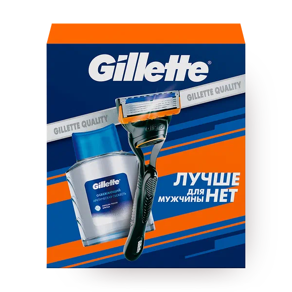 Набор подарочный Gillette с бритвой и лосьоном после бритья освежающим