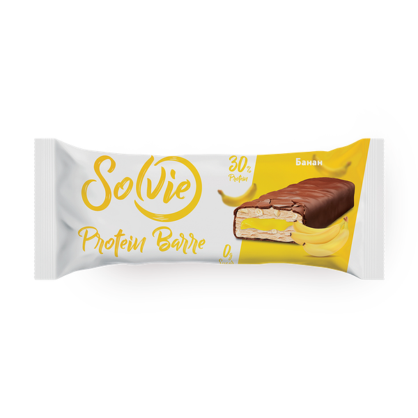 Батончик глазированный Solvie банан без сахара