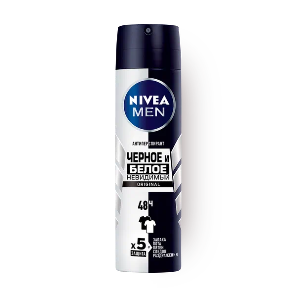 Дезодорант-антиперспирант Nivea Men Чёрное и Белое невидимый спрей