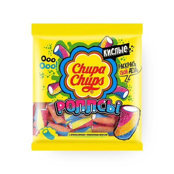 Мармелад жевательный Chupa Chups Кислые роллсы