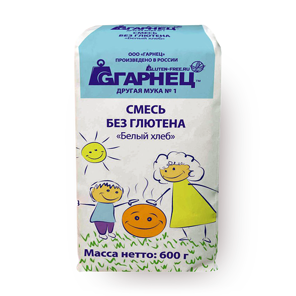 Смесь для выпечки Белый хлеб «Гарнец» без глютена