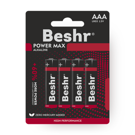 Батарейка Beshr Power Max Alkaline 4B Aaa Lr03 1.5V