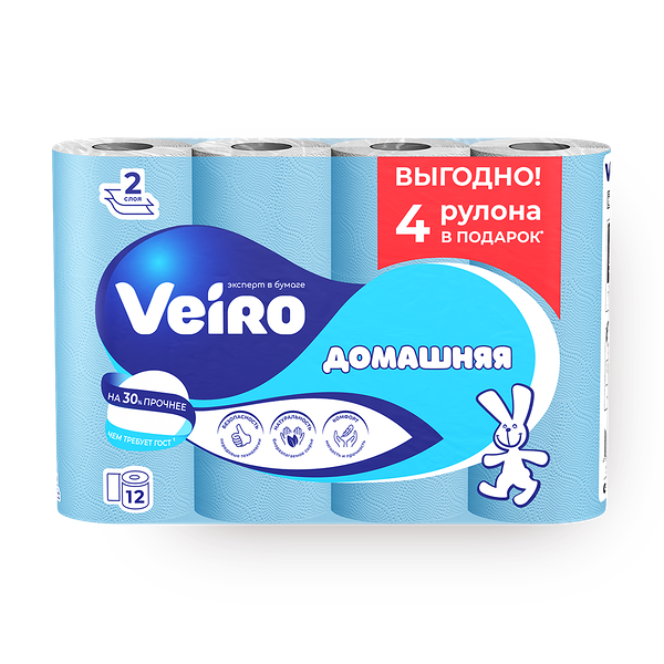 Туалетная бумага Veiro Домашняя 2 слоя