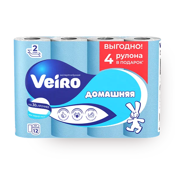 Туалетная бумага Veiro Домашняя 2 слоя