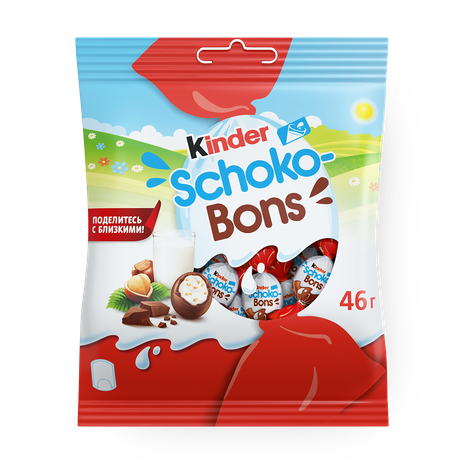 Конфеты Schoko-Bons Kinder с молочно-ореховой начинкой