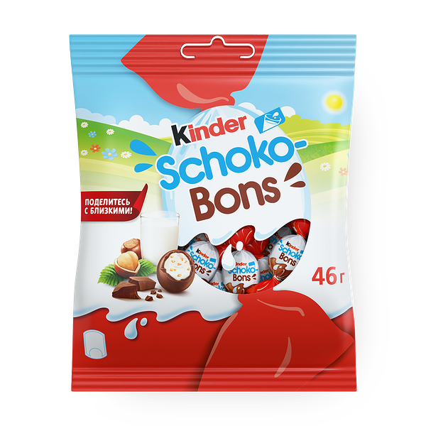 Конфе­ты Schoko-Bons Kinder молоко-орех