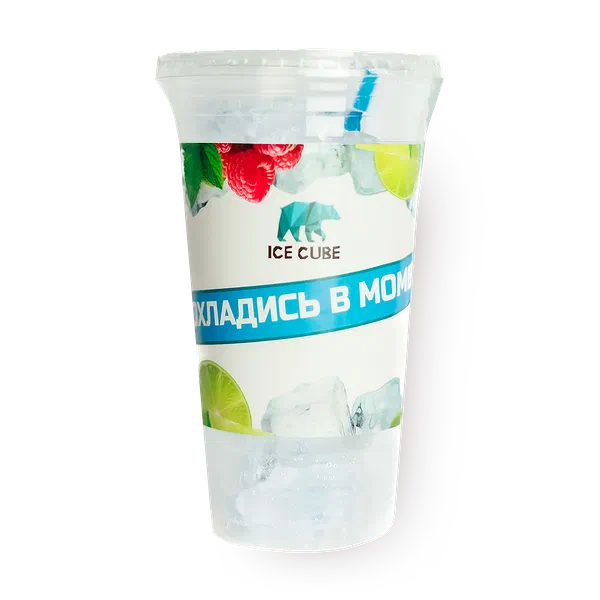 Лёд Ice Cube пищевой в стакане
