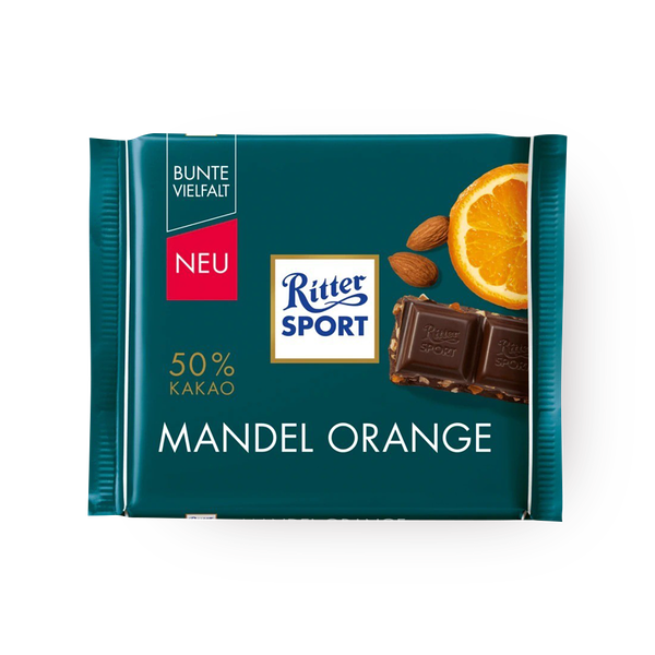 Шоколад тёмный Ritter Sport миндаль и апельсин