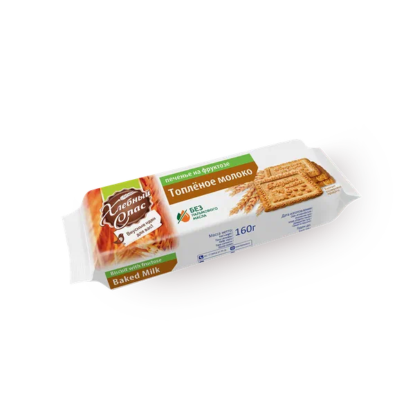 Печенье на фруктозе «Хлебный спас» топлёное молоко
