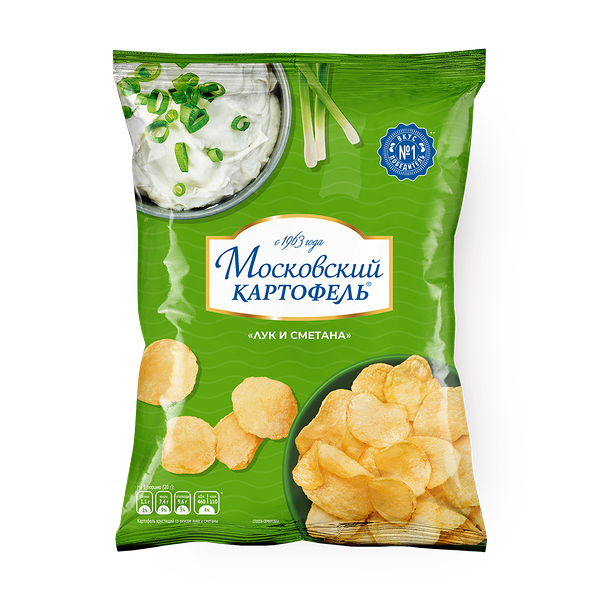 Чипсы Московский Картофель со вкусом лука и сметаны