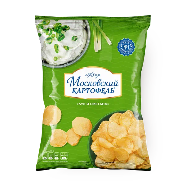 Чипсы Московский Картофель со вкусом лука и сметаны