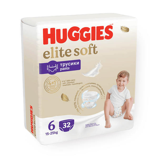Подгузники-трусики Huggies Elite Soft 6 15-25 кг