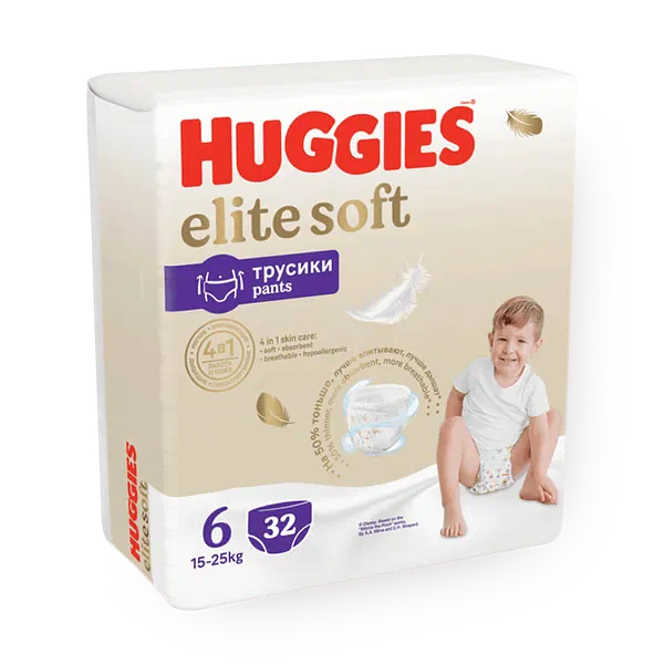 Подгузники-трусики Huggies Elite Soft 6 15-25 кг