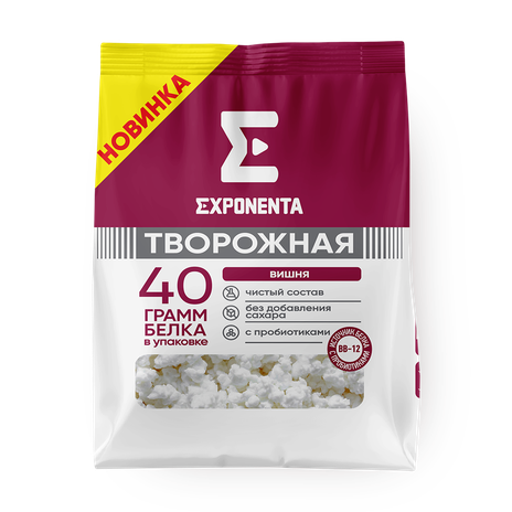 Масса творожная Exponenta со вкусом вишня