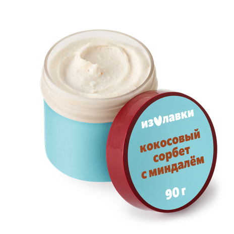 Мороженое сорбет «Из Лавки» кокос с карамелизированным миндалём