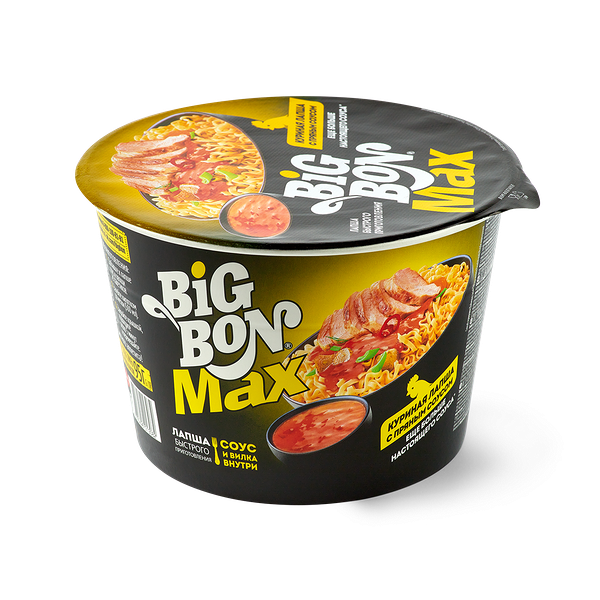 Лапша Big Bon Max куриная с пряным соусом