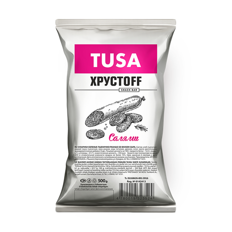 Хрустоff Сухарики солёные Салями