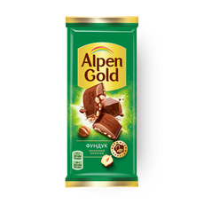 Шоколад молоч­ный Alpen Gold с фунду­ком
