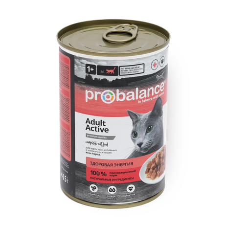 Корм влажный для кошек ProBalance Active консервы