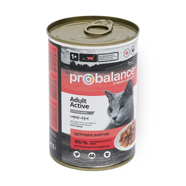 Корм влажный для кошек ProBalance Active консервы