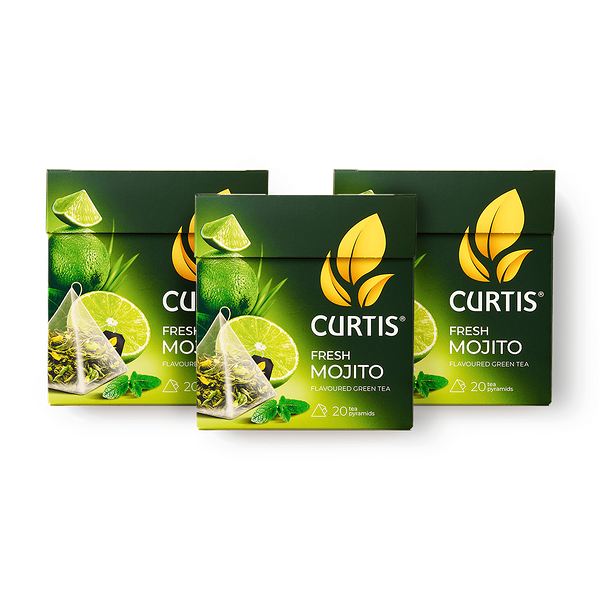 Чай зелёный Fresh Mojito Curtis в пирамидках 3 шт