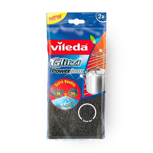 Губка-металическая Vileda Inox Power Pad