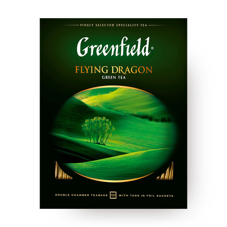 Чай зелёный Flying Dragon Greenfield в пакетиках