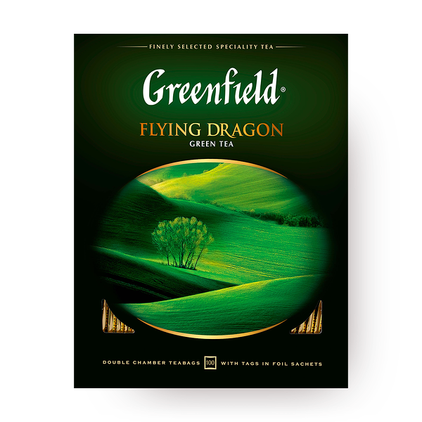 Чай зелёный Flying Dragon Greenfield в пакетиках