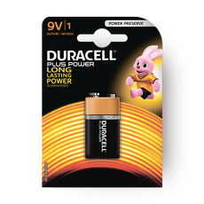 Duracell Plus Type 9V batteries