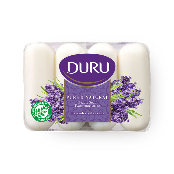 Мыло туалетное Duru Pure&Natural лаванда 4 шт.