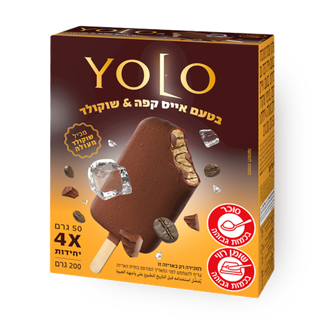 Yolo iced coffee small bar with milk chocolate pack