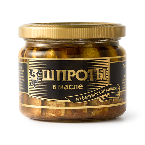 Шпроты из балтийской кильки «5 морей» в масле