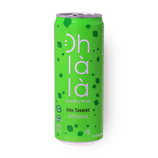 Oh la la sparkling water with lime  flavor