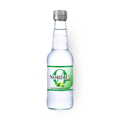 Nordic Mist soda flavored with mint and lemon zest