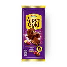 Шоколад Alpen Gold с фунду­ком и изюмом